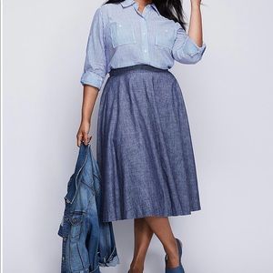 **HOST PICK** Lane Bryant demin color skirt NWT